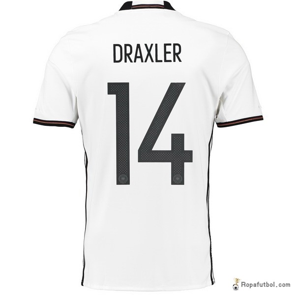 Camiseta Alemania Draxler Replica Primera Ropa 2016 Blanco